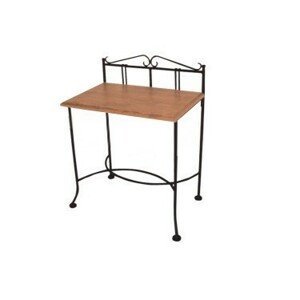 IRON-ART Nočný stolík SARDEGNA - bez zásuvky, kov + drevo