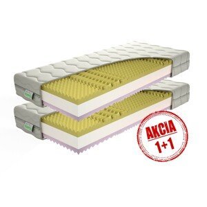Texpol BIANA - sendvičový matrac v akcii 1+1 z PUR peny 2 ks 90 x 200, snímateľný poťah