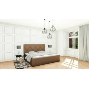 Slumberland OXFORD MISTRAL- posteľ s vysokým čelom a úložným priestorom 160 x 220 cm, celočalúnená + lamino