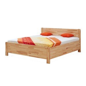 BMB SOFI PLUS - masívna dubová posteľ  s úložným priestorom 200 x 200 cm, dub masív