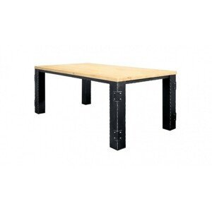 IRON-ART LANGEAIS - konferenčný kovový stôl 120 x 70 cm, kov + drevo