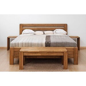 BMB ADRIANA LUX - masívna dubová posteľ 90 x 200 cm, dub masív