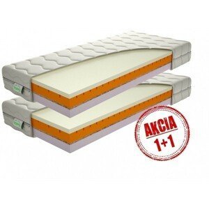 Texpol LEA - komfortný, zdravotný matrac z pamäťovej peny v akcii 1+1 2 ks 80 x 200, snímateľný poťah