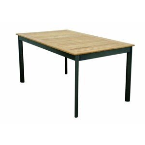 Doppler CONCEPT - stôl s teakovou doskou 150 x 90 x 75 cm, hliník + teak