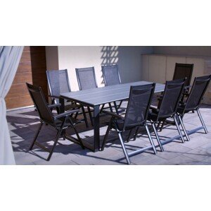 TEXIM STRONG - záhradný jedálenský stôl + 8 x stolička MONA
