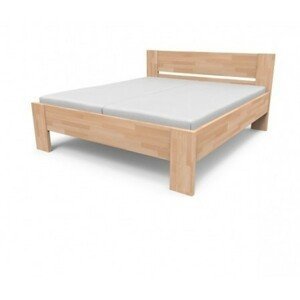 Texpol NIKOLETA - masívna buková posteľ s plným čelom 160 x 190 cm, buk masív