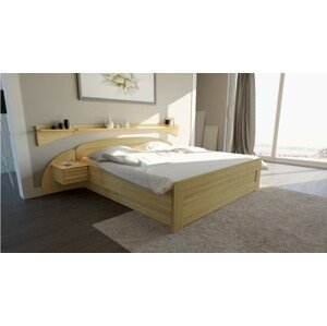 Texpol PETRA - masívna dubová posteľ  s rovným čelom pri nohách 140 x 200 cm, dub masív