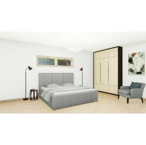 Slumberland DOVER MISTRAL - čalúnená posteľ s úložným priestorom 200 x 200 cm, celočalúnená + lamino