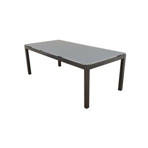 Doppler SALERNO - hliníkový záhradný stôl 150 x 90 x 76 cm, hliník + sklo