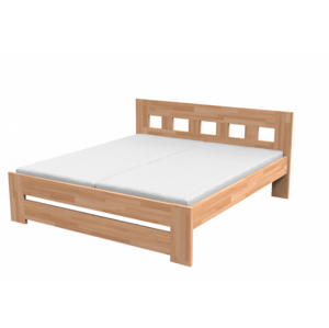 Texpol JANA - masívna buková posteľ s parketovým vzorom - Akcia! 160 x 200 cm, buk masív