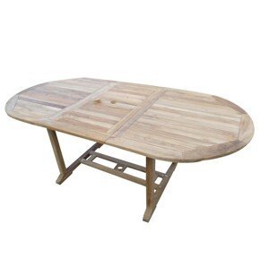 TEXIM ALFI - oválny rozkladací stôl z teakového dreva