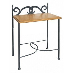 IRON-ART Nočný stolík CARTAGENA - bez zásuvky, kov + drevo