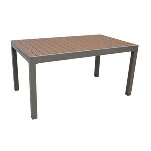 Asko a.s. CALVIN - záhradný rozkladací stôl 341 farba: hnedá, hliník + polywood