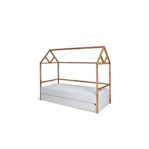 ArtBel Detská posteľ s prístelkou LOTTA domček | 90 x 200 cm FARBA: Biela