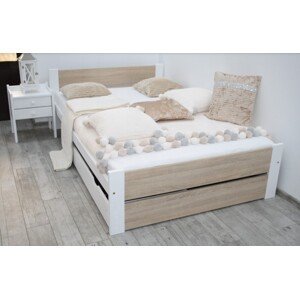 Elvisia Manželská posteľ LEA s roštom | 160 x 200 cm FARBA: Dub sonoma