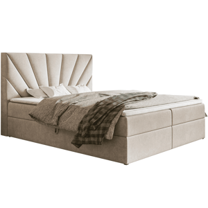 Elvisia Manželská posteľ EMMA Boxspring 6 | 160 x 200 cm PREVEDENIE: Posteľ s topperom