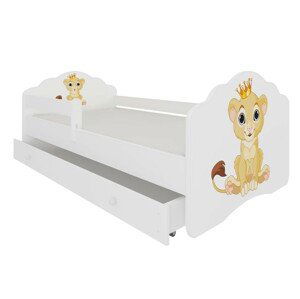 ArtAdrk Detská posteľ CASIMO | so zásuvkou a zábranou PREVEDENIE: Levík