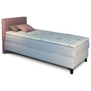 New Design Čalúnená posteľ NOVO s krátkym čelom | ľavá s topperom ROZMER: 80 x 200 cm