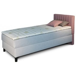 New Design Čalúnená posteľ NOVO s krátkym čelom | pravá s topperom ROZMER: 80 x 200 cm