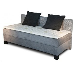 New Design Čalúnená posteľ NOVO s dlhým čelom s topperom ROZMER: 80 x 200 cm