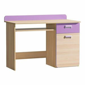 Dolmar Písací stolík CORNETO L10 FARBA: Jaseň / fialová