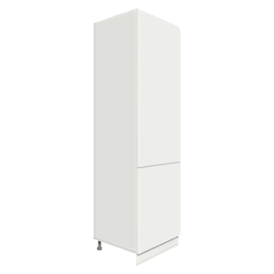 ArtExt Kuchynská skrinka vysoká pre vstavanú chladničku MALMO | D14DL 60 207 Farba dvierok: Dub halifax, Farba korpusu: Biela