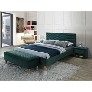 Signal Manželská posteľ AZURRO Velvet | 140 x 200 cm FARBA: Zelená