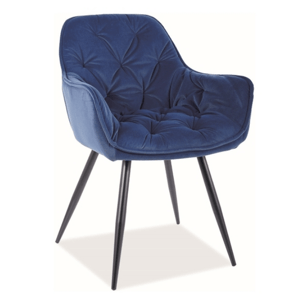 Signal Jedálenská stolička CHERRY MATT VELVET FARBA: Modrá / velvet 79