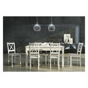 Drewmix Jedálenský set - stôl MODENA 1 | stoličky NILO 10  (1+6) Drevo: Dub sonoma