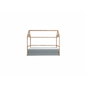 ArtBel Detská posteľ s prístelkou LOTTA domček | 90 x 200 cm FARBA: Sivá