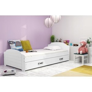 BMS Detská posteľ s prístelkou LILI FARBA: Biela / biela, PREVEDENIE: posteľ s prístelkou