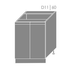 ArtExt Spodná kuchynská skrinka Florence D11/60 Povrchová úprava dvierok: Mat, Farba korpusu: Grey
