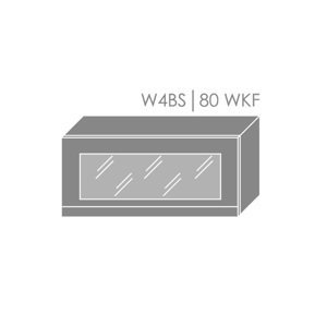 ArtExt Vrchná kuchynská skrinka Florence W4BS/80 WKF Povrchová úprava dvierok: Lesk, Farba korpusu: Grey
