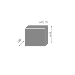 ArtExt Vrchná kuchynská skrinka Quantum W8/60 Farba dvierok: Vanilla mat, FAREBNÉ PREVEDENIE KORPUSU: Lava