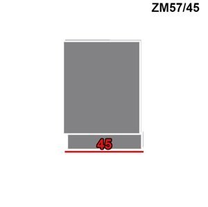 ArtExt Dvierka na umývačku riadu Quantum ZM57/45 Farba dvierok: Biely mat