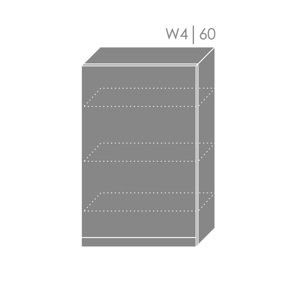 ArtExt Vrchná kuchynská skrinka Tivoli W4/60 FAREBNÉ PREVEDENIE KORPUSU: Grey, FAREBNÉ PREVEDENIE DVIEROK ICA: RAL 9010