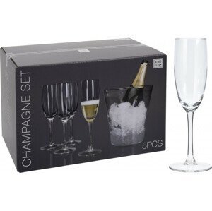 MAKRO - Kalich na šampanské 4ks+nádoba na ľad