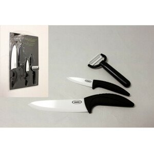 MAKRO - Nože keramické 2ks+škrabka+kryt