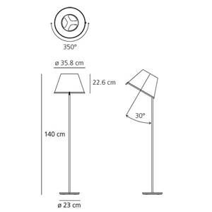 Artemide Choose stojaca lampa pergamen/antracitová