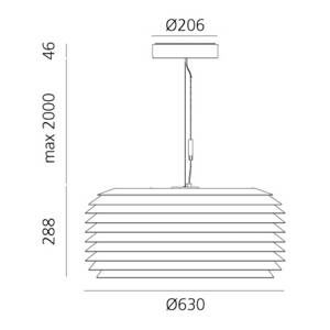 Artemide Slicing LED závesné svietidlo IP65 Ø 63cm