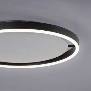 Stropné LED svetlo Ritus, Ø 39,3 cm, antracitová