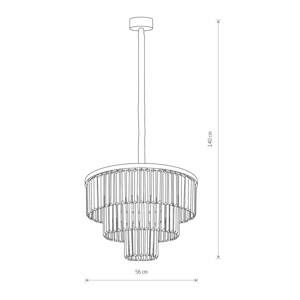 Závesné svetlo Cristal priehľadná/strieborná Ø56cm