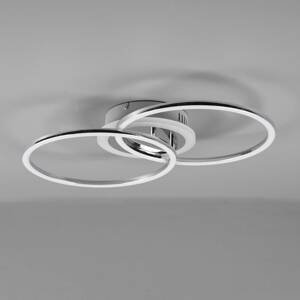 Stropné LED svetlo Venida kruhový dizajn, chróm