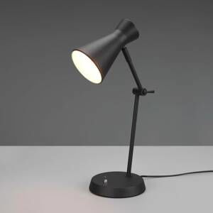 Lampa na písací stôl Enzo, 1-plameňová, čierna