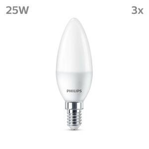 Philips LED sviečka E14 2,8W 250lm 2700K matná 3ks