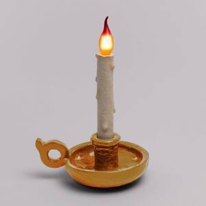 Stolová LED lampa Grimm Bugia tvar sviečky zlatá