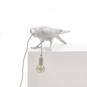 Terasové LED svietidlo Bird Lamp, hrajúce biela