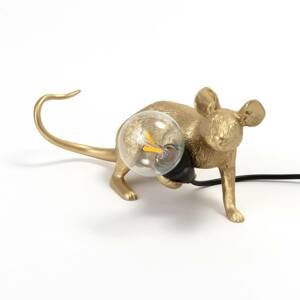 Stolová LED lampa Mouse Lamp USB ležiaca zlatá