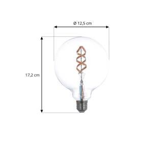 Prios LED filament E27 G125 4W RGBW WiFi číra