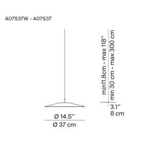 Luceplan Koinè LED svietidlo 927 Ø 37 cm modrá